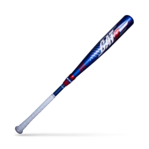 Red, white, and blue Marucci Cat9 Connect BBCOR baseball bat